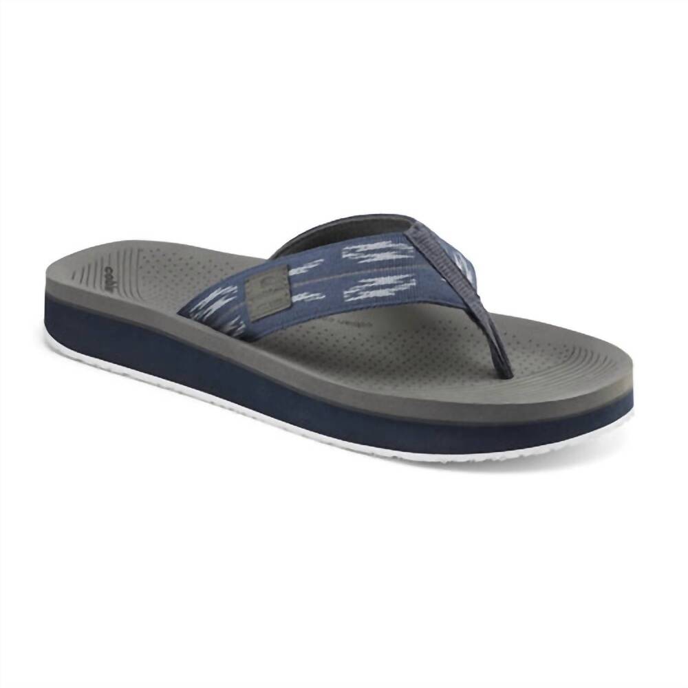 NEW COBIAN men's camino rise flip flop sandal in blue